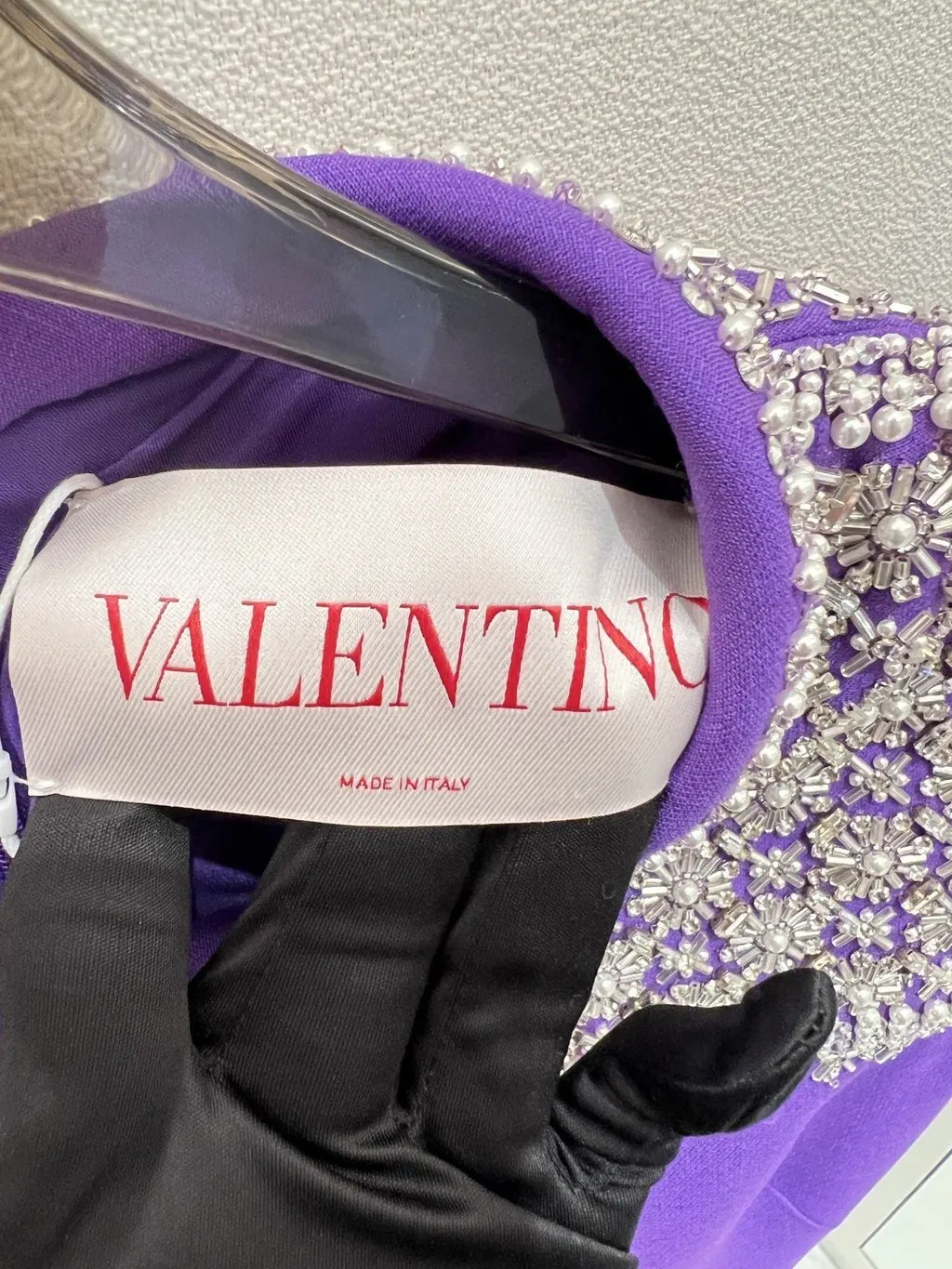 Valentino Purple Embellished Dress Purple Very good - Box View