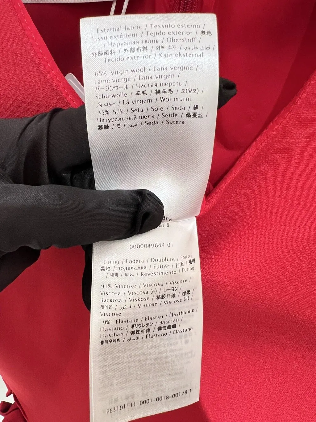 Valentino Red Cotton Dress Red Cotton Very good - Inside View