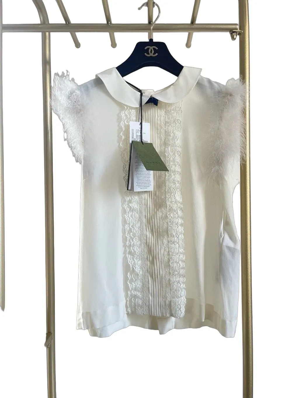 Gucci White Silk Top White Silk Very good - Front View