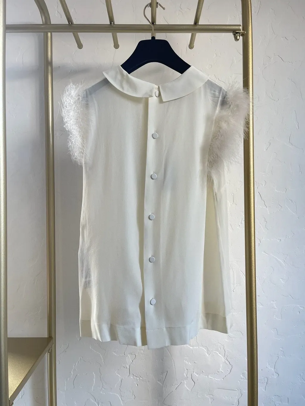 Gucci White Silk Top White Silk Very good - Back View
