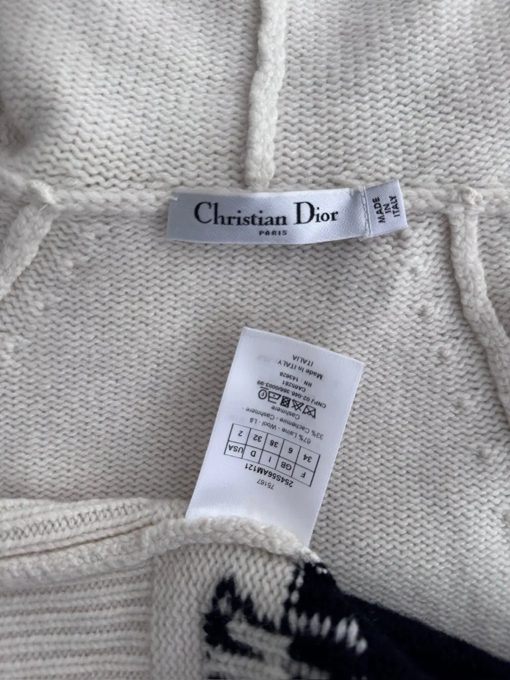 Dior 22AW Cotton Knitwear MultiColor Cotton Very good - Model View