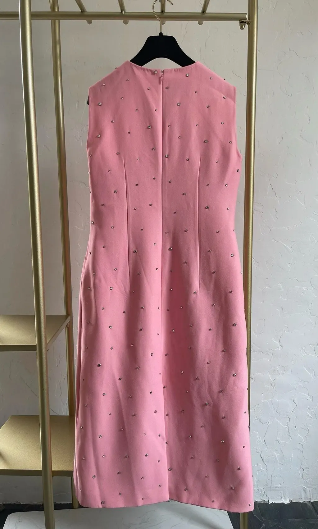 Miu Miu Pink Embellished Dress Pink Very good - Back View