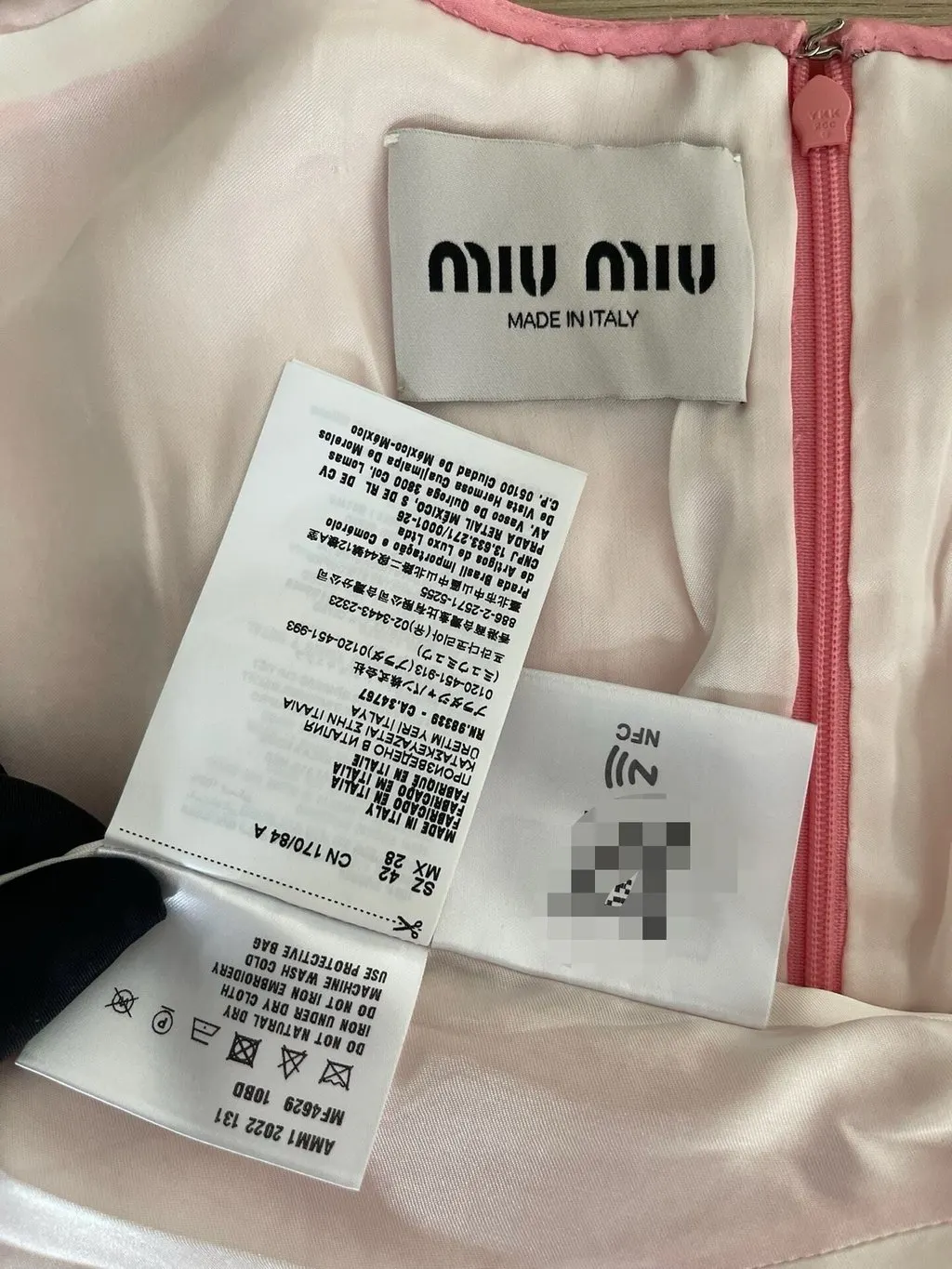 Miu Miu Pink Embellished Dress Pink Very good - Model View