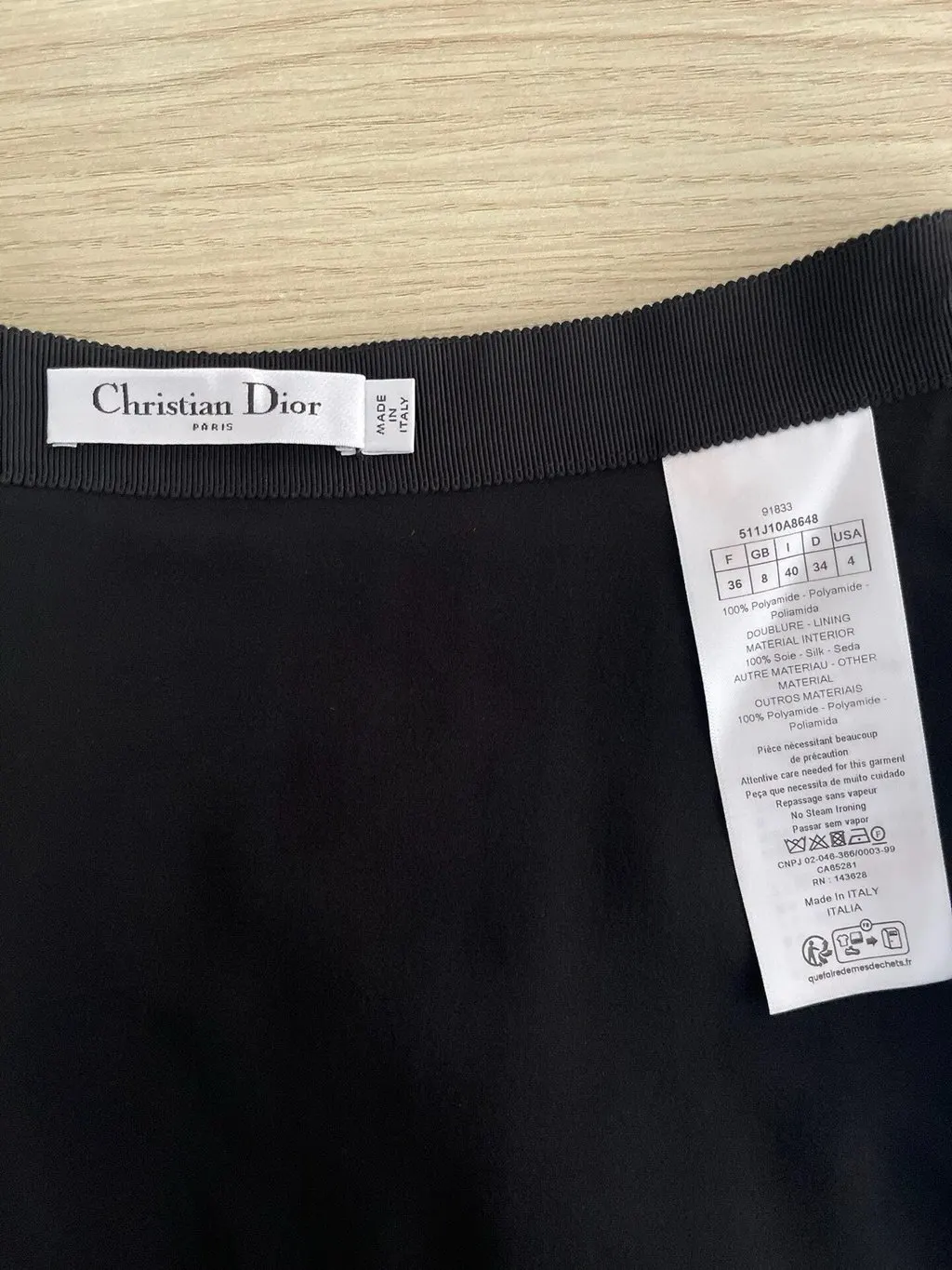 Dior Black Polyamide Skirt Black Polyamide Very good - Inside View