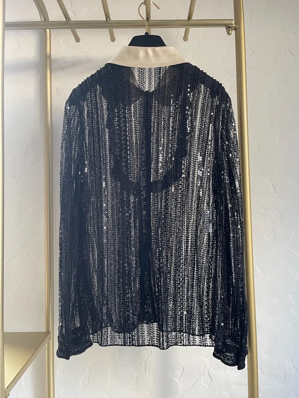Miu Miu Black Silk Top Black Silk Very good - Back View