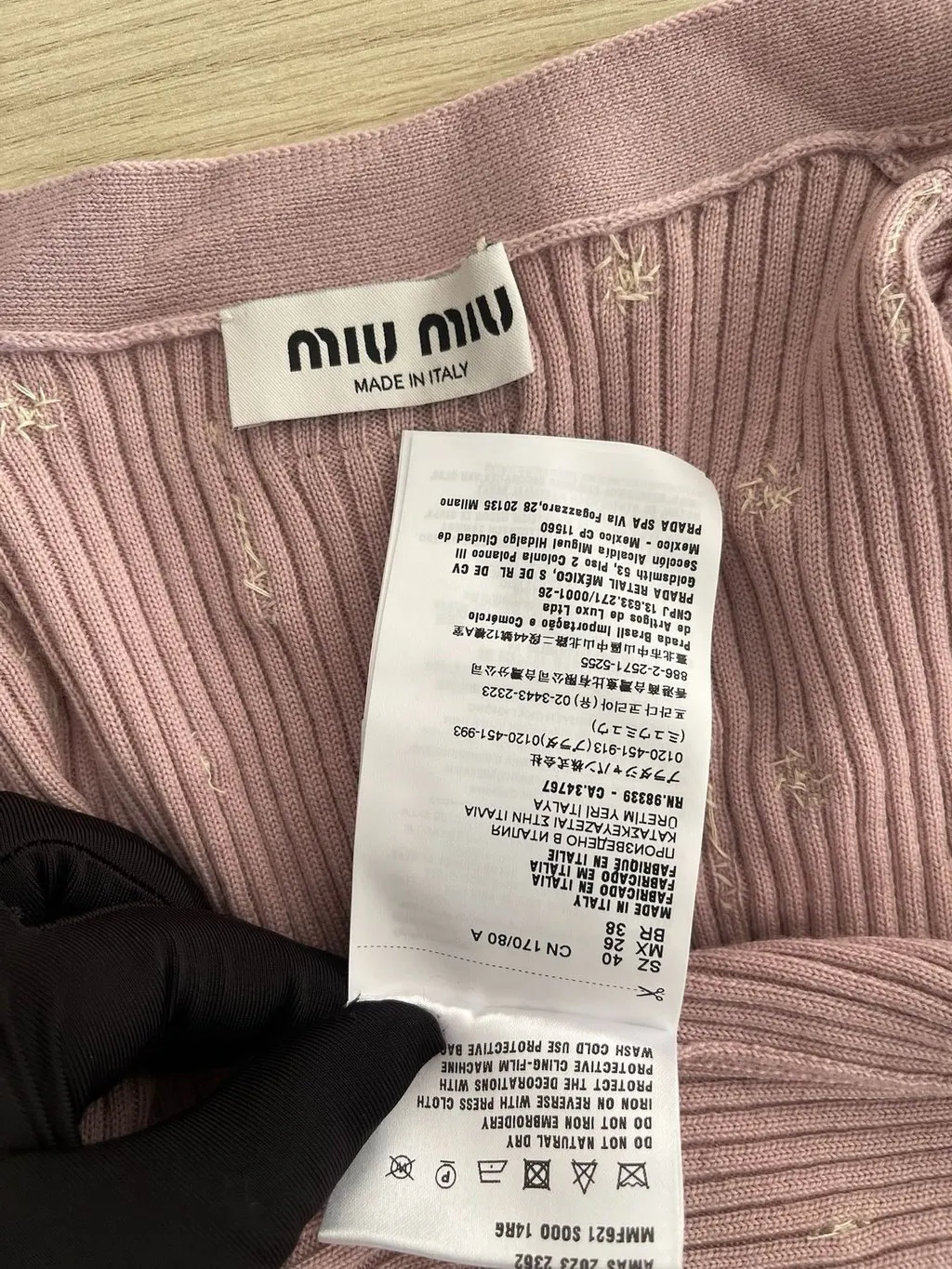 Miu Miu Pink Wool Knitwear Pink Wool Very good - Model View