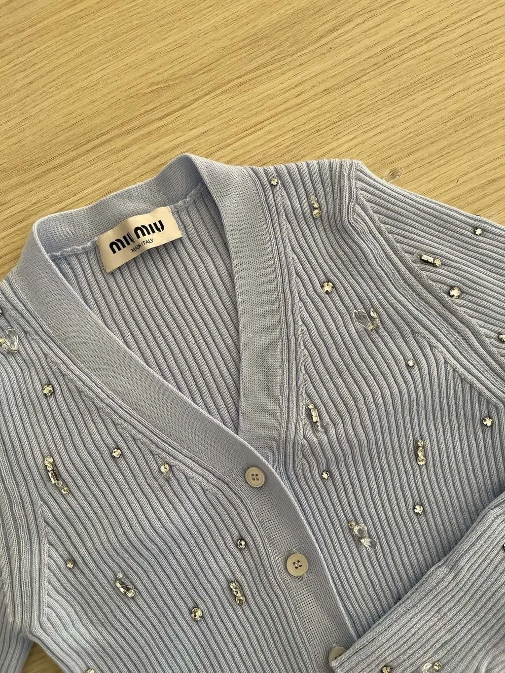 Miu Miu Blue Wool Knitwear Blue Wool Very good - Model View