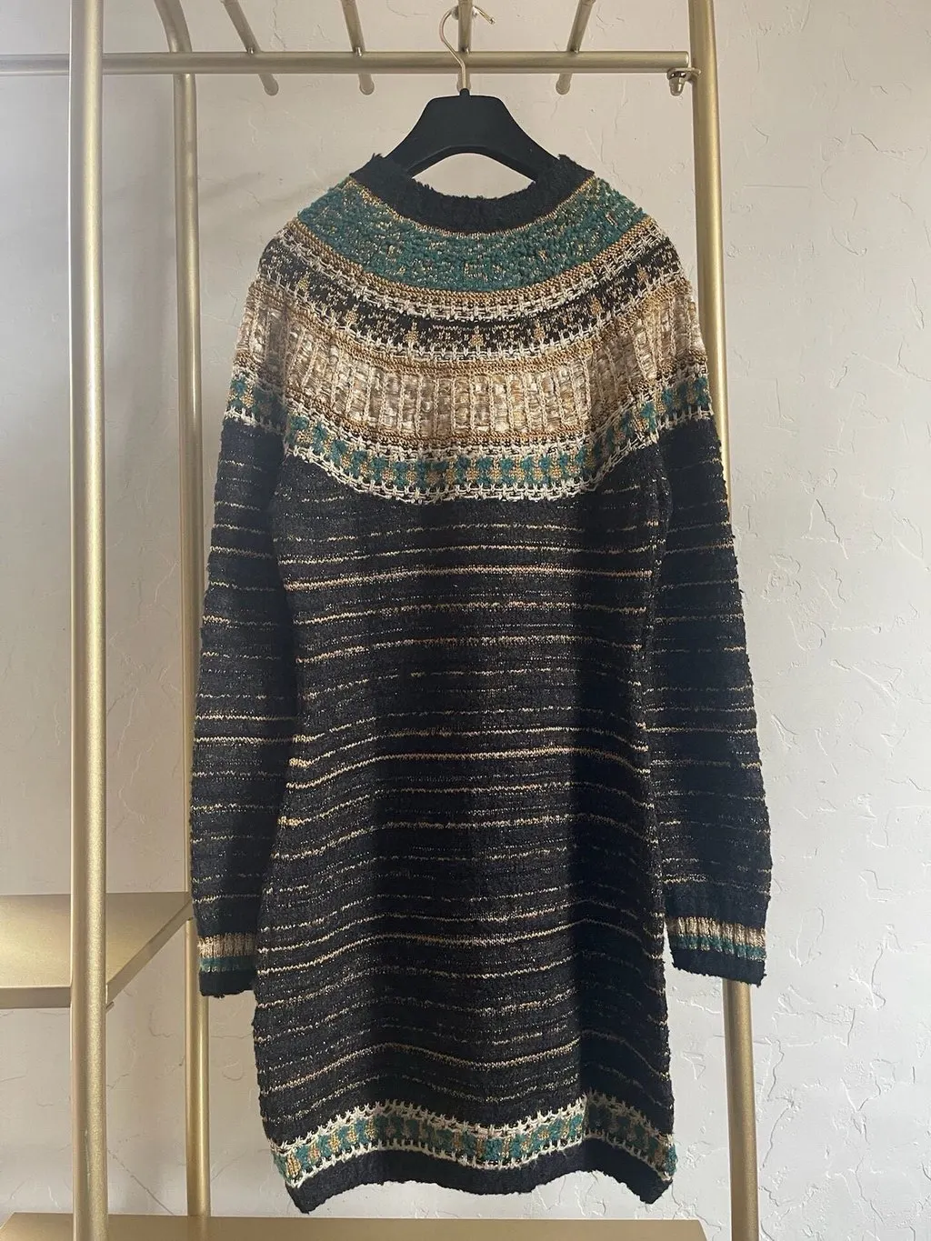 Chanel Wool Dress MultiColor Wool Very good - Back View