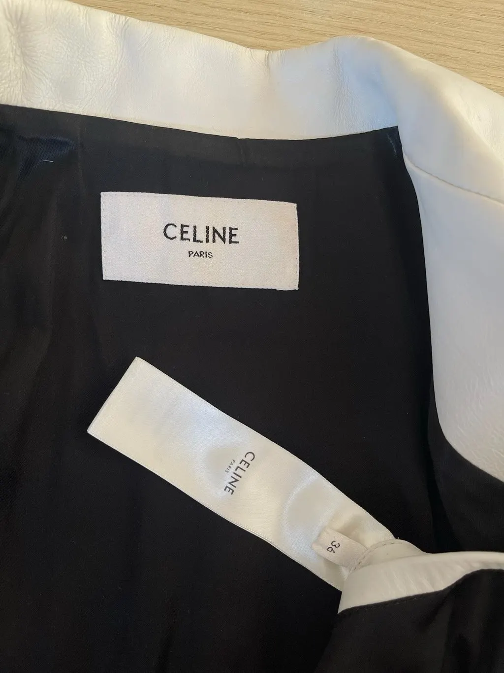 Celine Grey Leather Jacket Grey Leather Very good - Inside View