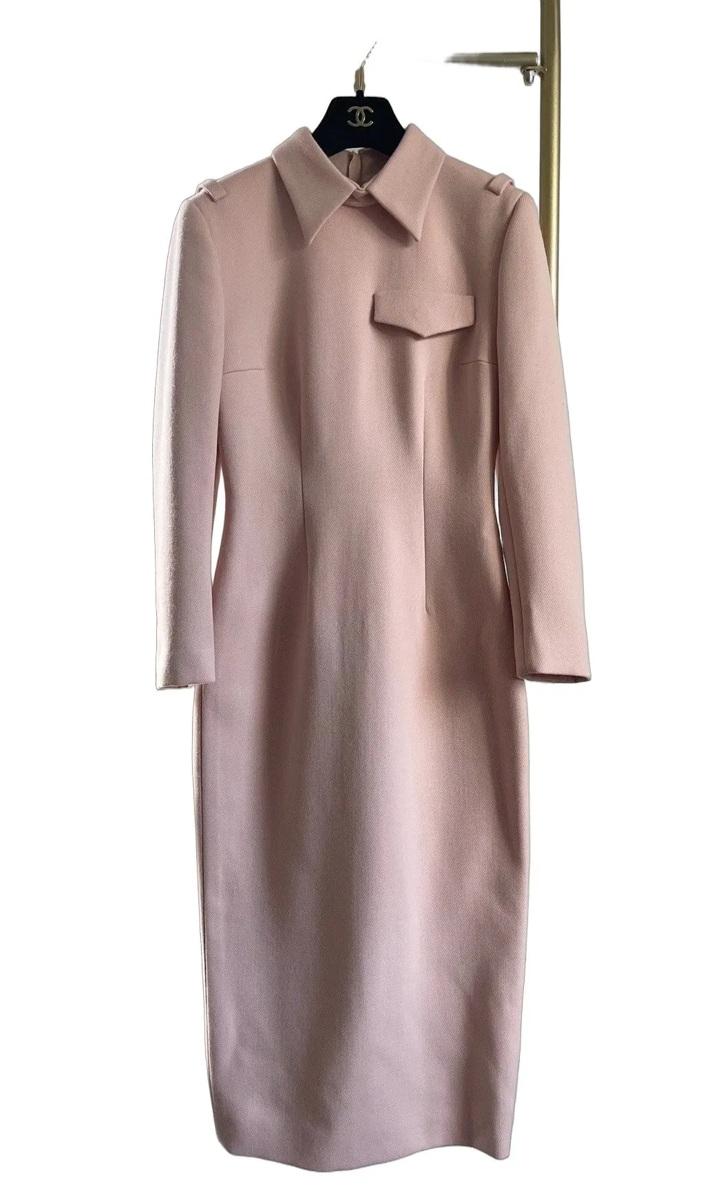 Prada Pink Silk Dress Pink Silk Very good - Front View