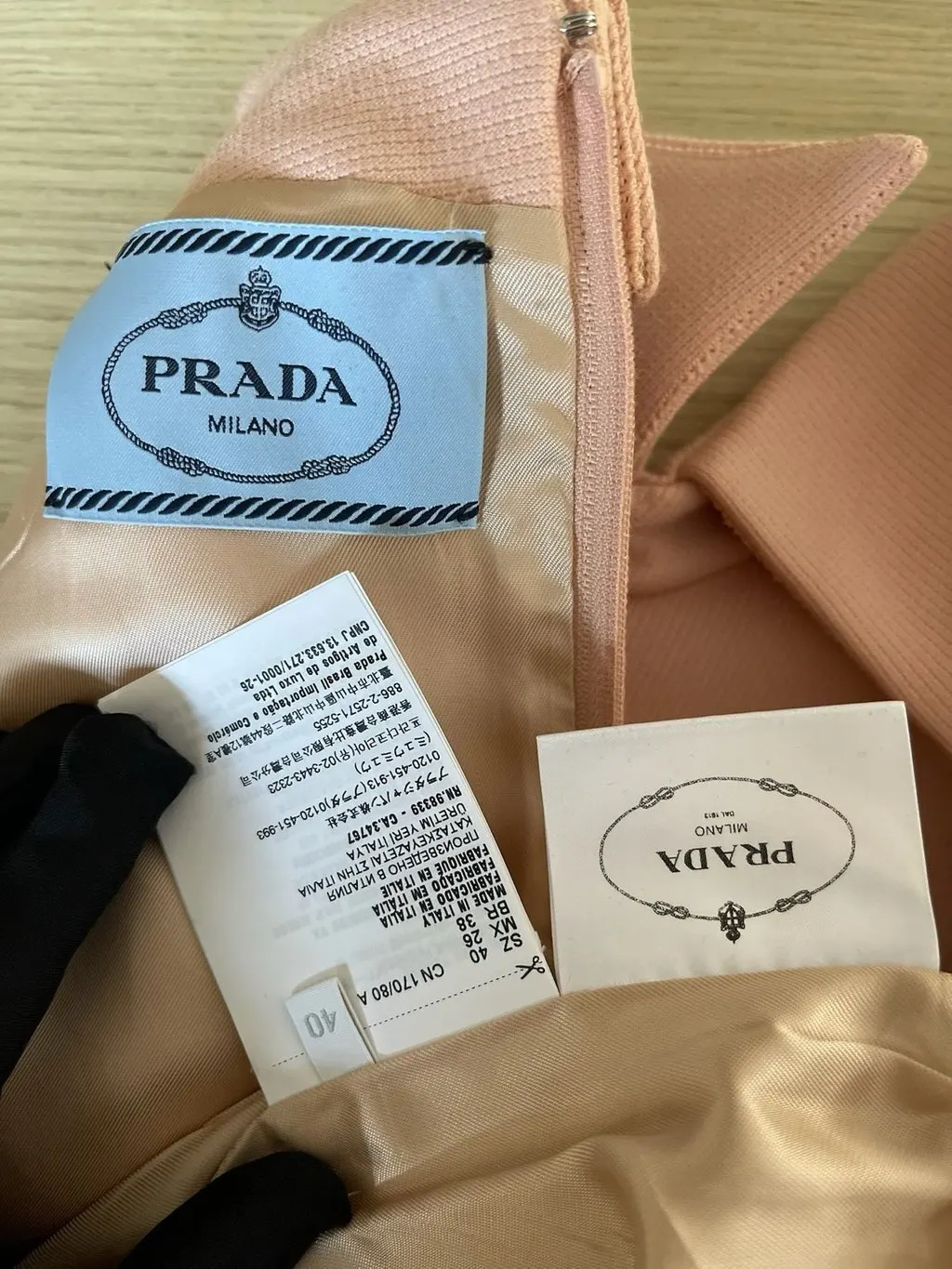 Prada Pink Silk Dress Pink Silk Very good - Inside View
