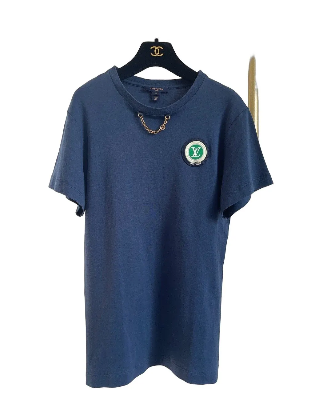 Louis Vuitton Blue Cotton Top Blue Cotton Very good - Front View