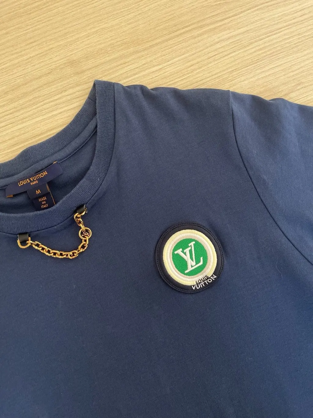 Louis Vuitton Blue Cotton Top Blue Cotton Very good - Model View