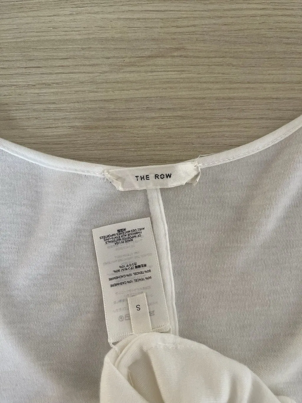 The Row White Cotton Top White Cotton Very good - Inside View