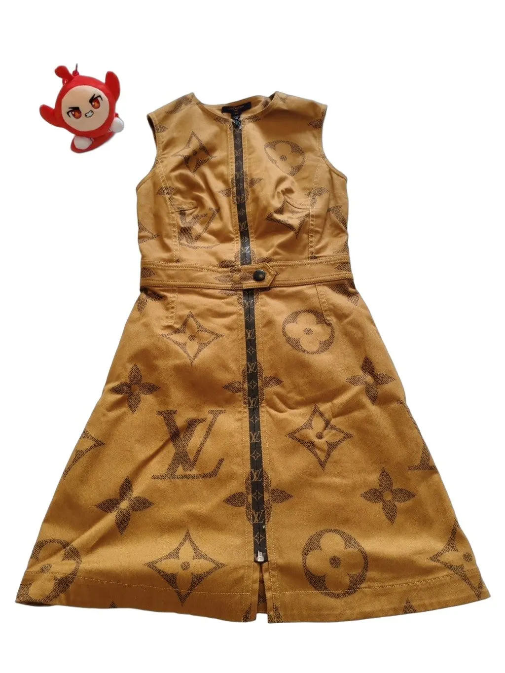 Louis Vuitton Brown Polyamide Dress Brown Polyamide Very good - Front View