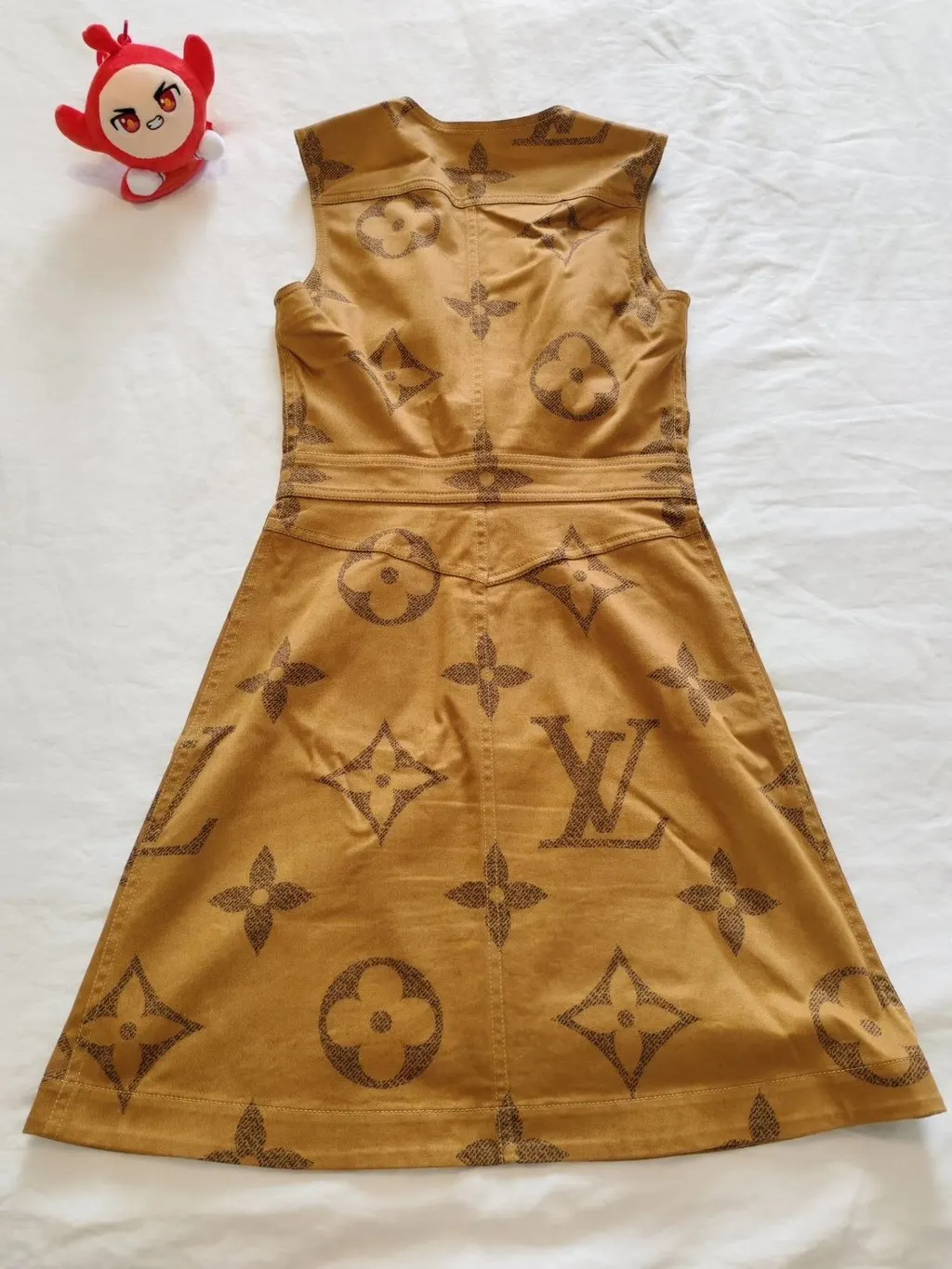 Louis Vuitton Brown Polyamide Dress Brown Polyamide Very good - Back View