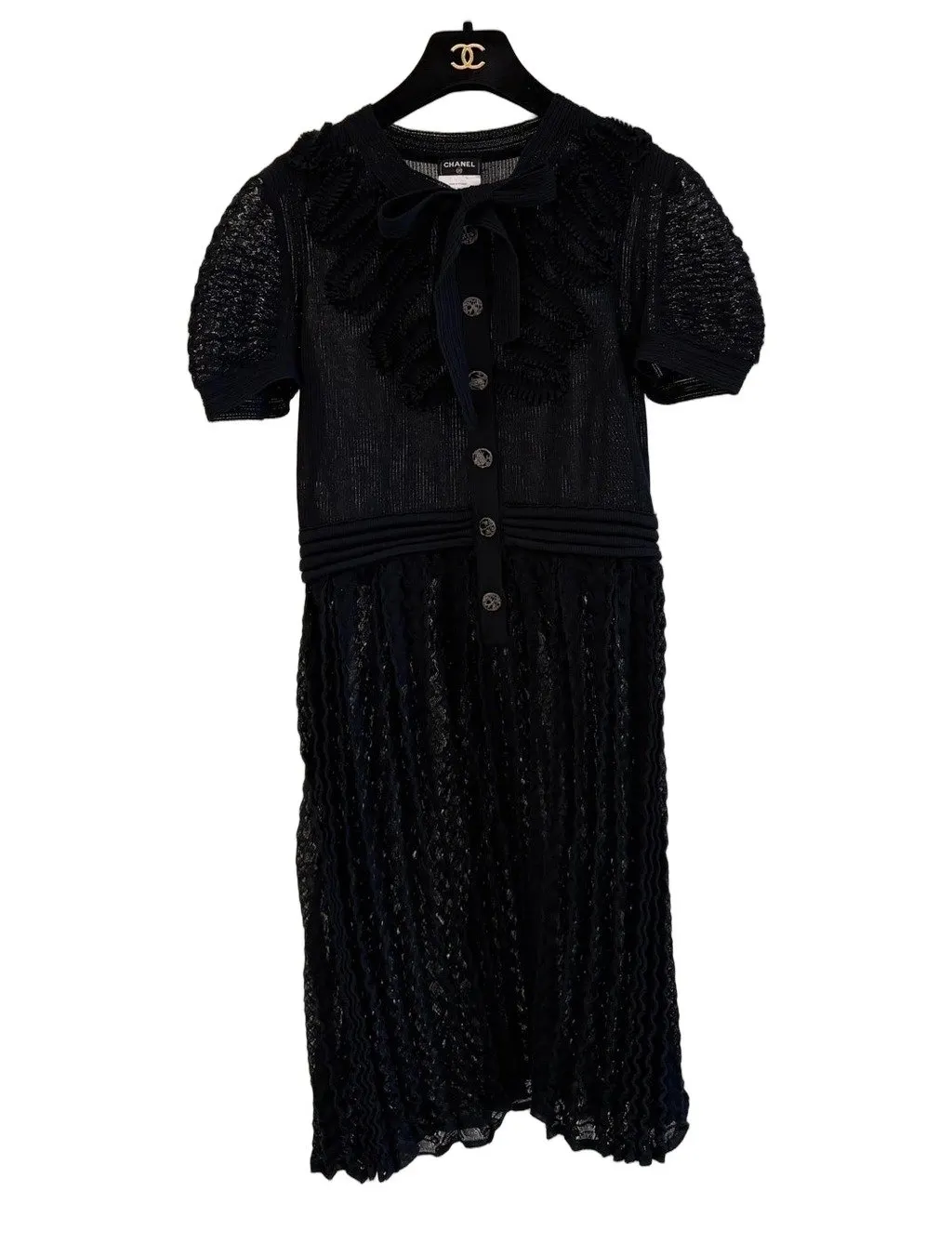 Chanel Black Silk Dress Black Silk Very good - Front View