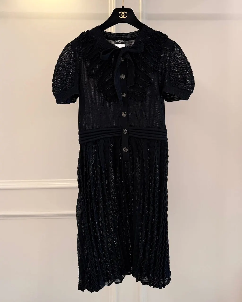 Chanel Black Silk Dress Black Silk Very good - Back View
