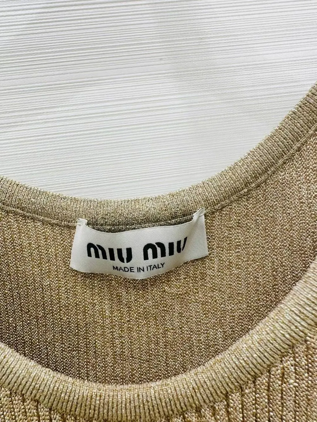 Miu Miu Beige Viscose Top Beige Viscose Never worn, with tag - Back View