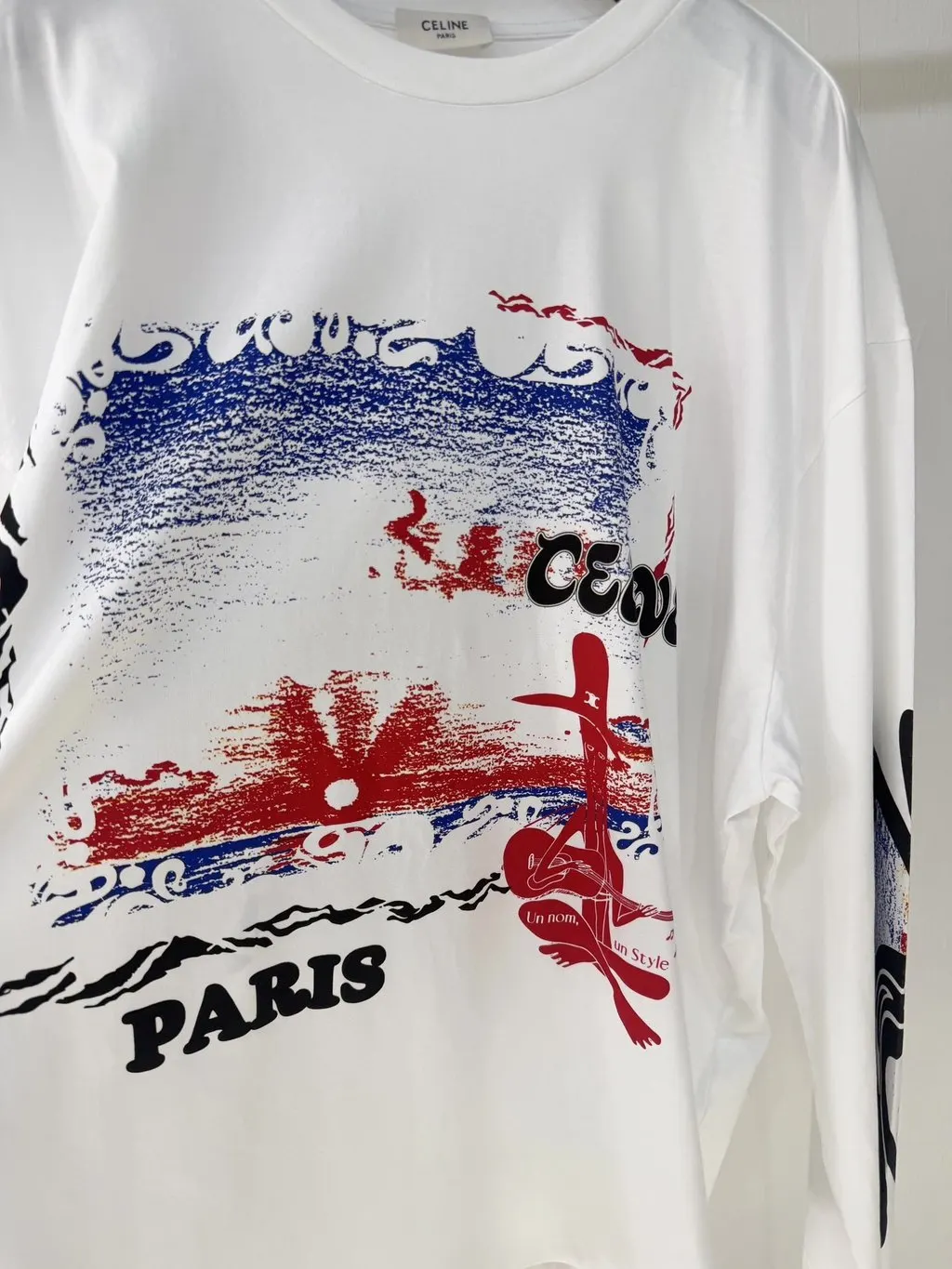 Celine White Cotton Top White Cotton Never worn - Inside View