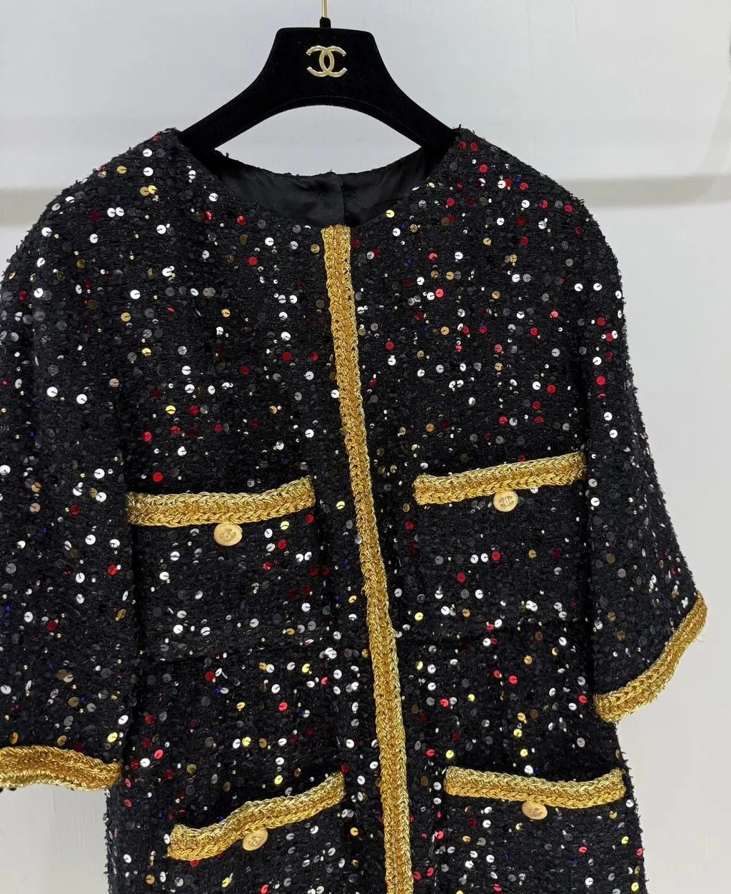Chanel Tweed Dress MultiColor Tweed Very good - Back View