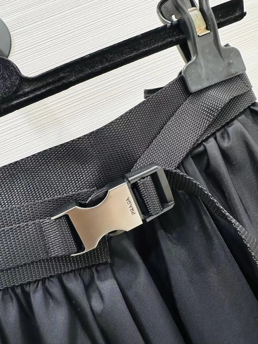 Prada Black Polyamide Skirt Black Polyamide Never worn, with tag - Back View
