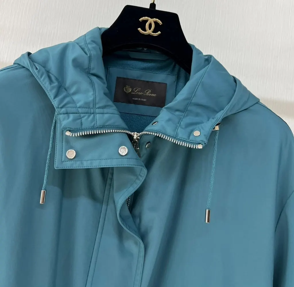Loro Piana Turquoise Polyamide Jacket Turquoise Polyamide Never worn - Inside View