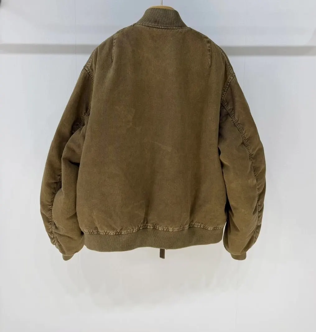 Miu Miu Khaki Cotton Jacket Khaki Cotton Never worn - Back View