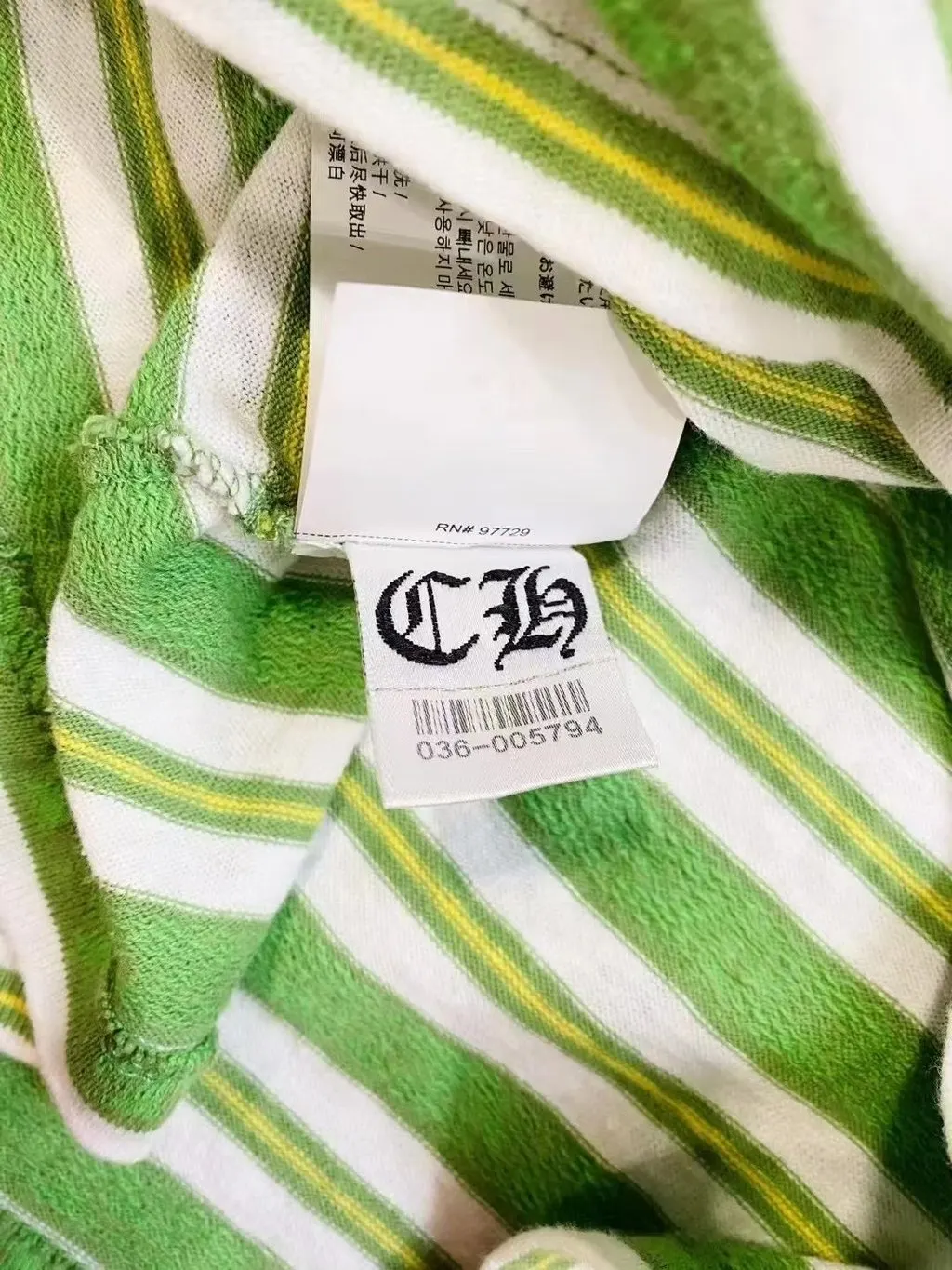 Chrome Hearts Green Cotton Top Green Cotton Very good - Model View