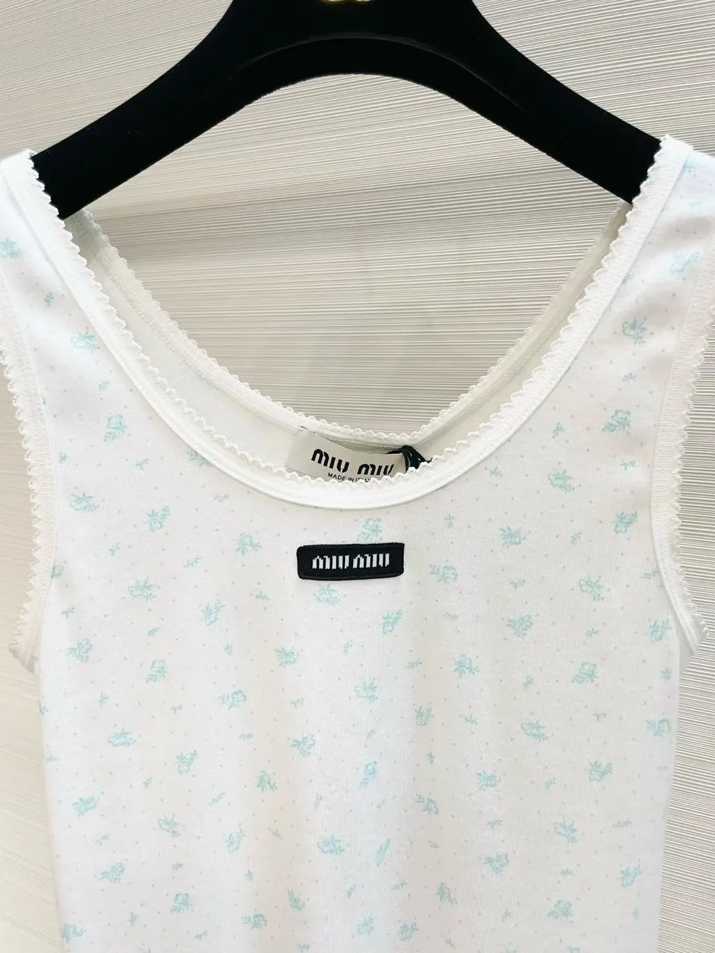 Miu Miu White Cotton Top White Cotton Very good - Back View