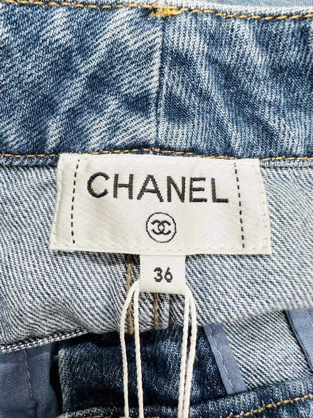 Chanel Blue Denim Shorts Blue Denim Very good - Back View