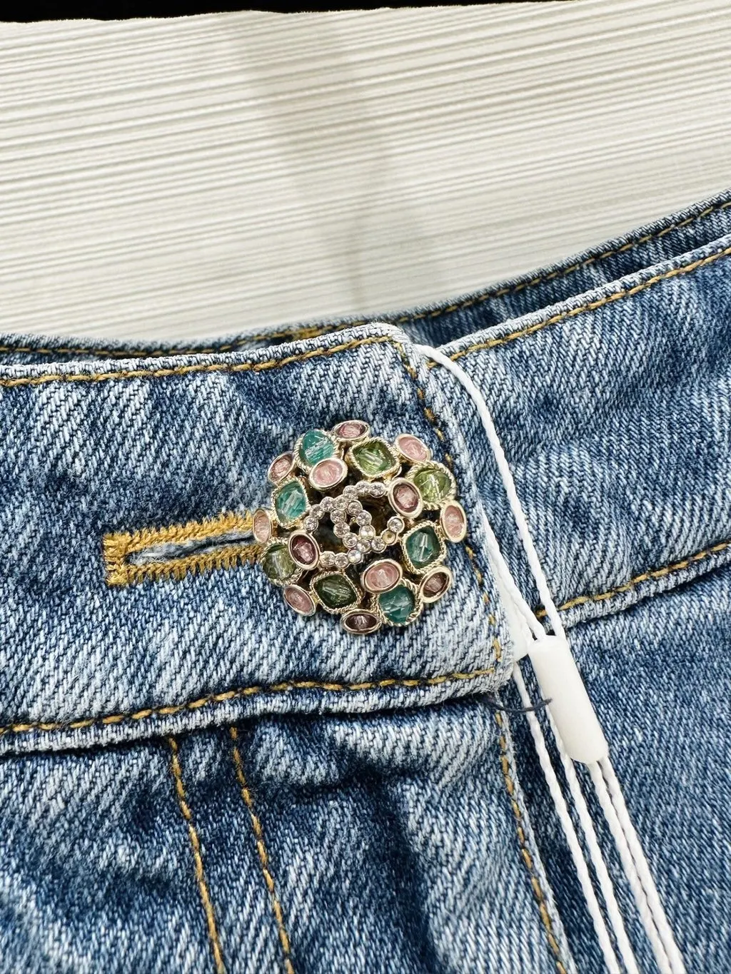 Chanel Blue Denim Shorts Blue Denim Very good - Inside View