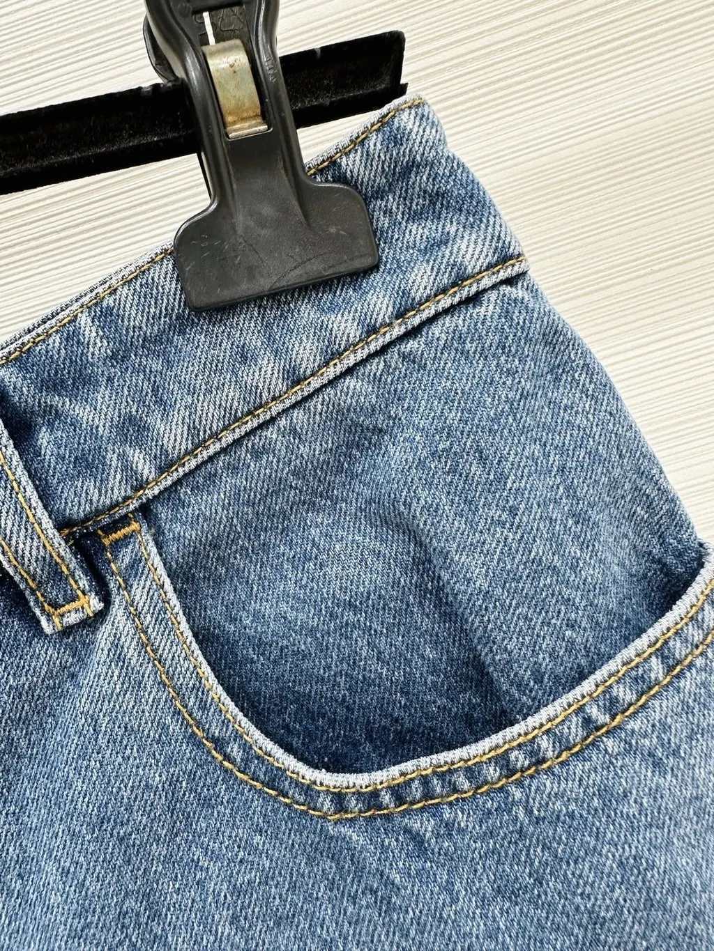 Chanel Blue Denim Shorts Blue Denim Very good - Model View