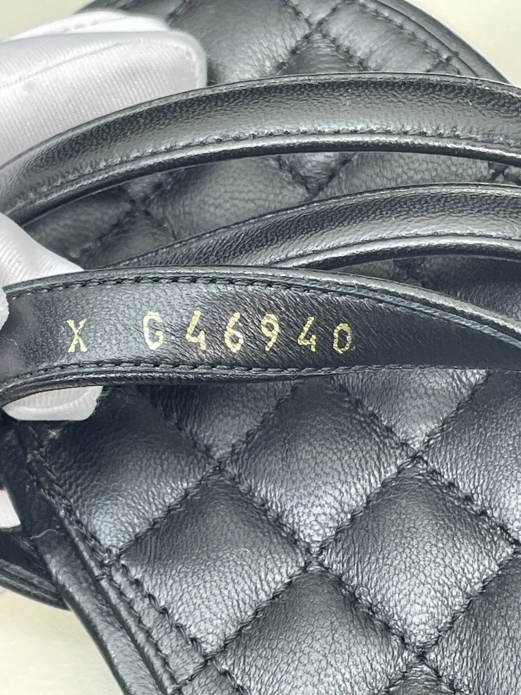 Chanel Black Fabric Sandals Black Very good - Box View