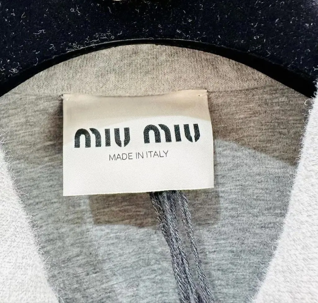 Miu Miu Grey Wool Jacket Grey Wool Never worn, with tag - Back View