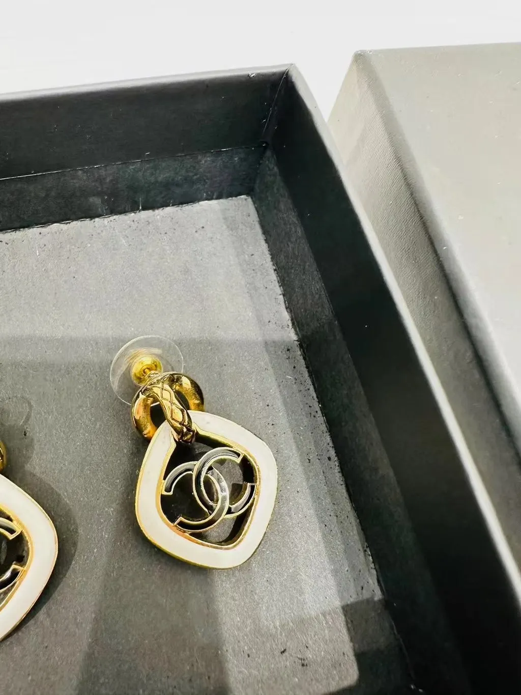 Chanel Metal Earrings MultiColor Metal Very good - Back View