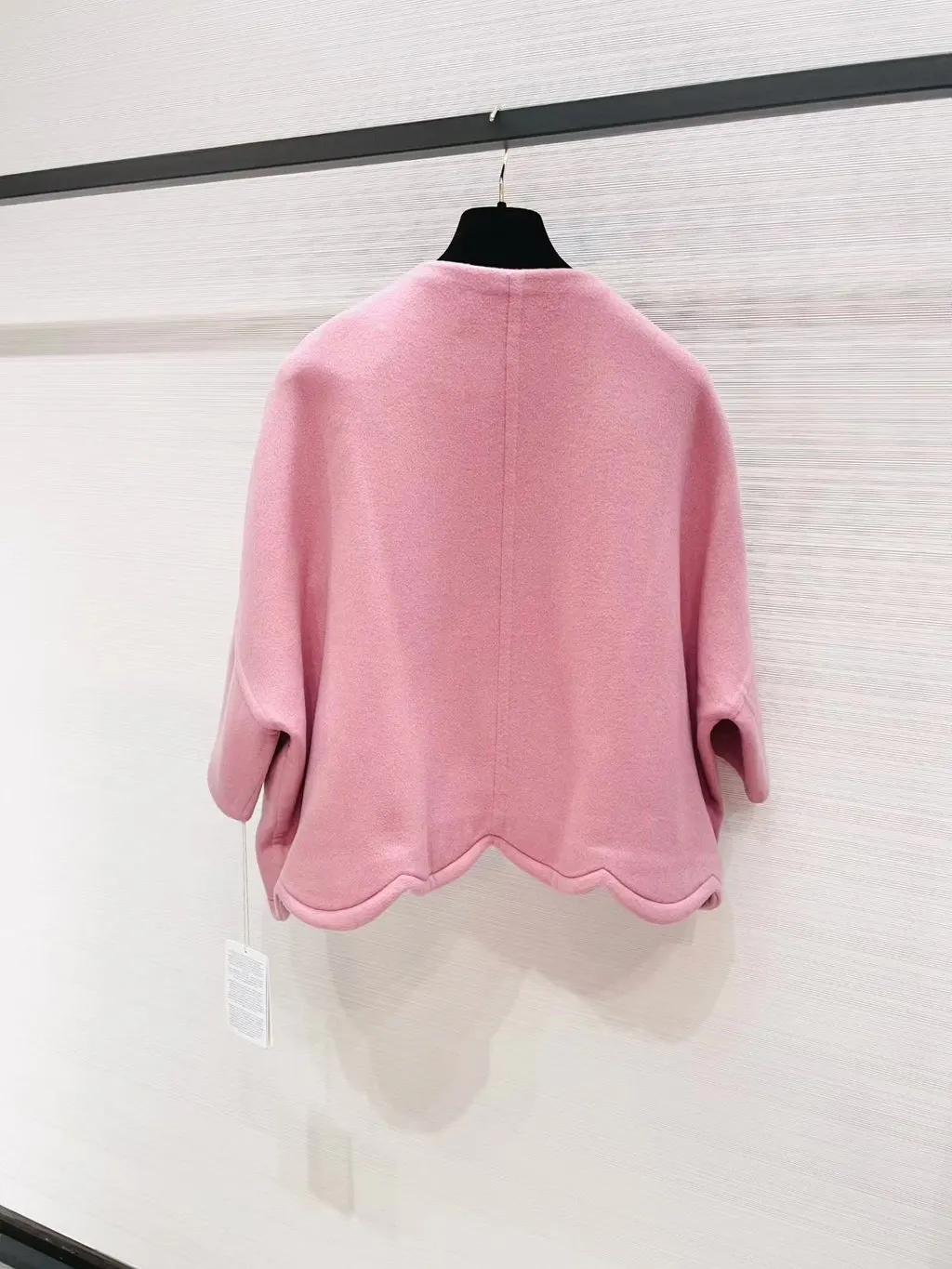 Valentino Pink Wool Coat Pink Wool Very good - Back View