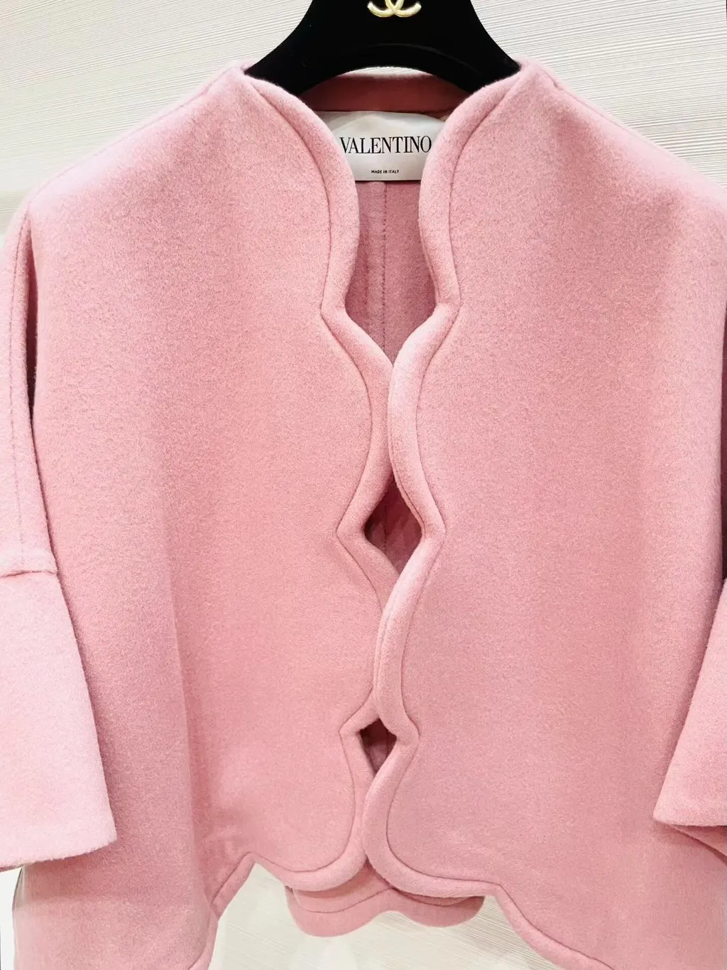 Valentino Pink Wool Coat Pink Wool Very good - Inside View