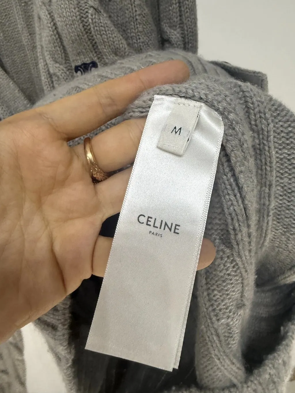 Celine Grey Cashmere Knitwear Grey Cashmere Very good - Model View