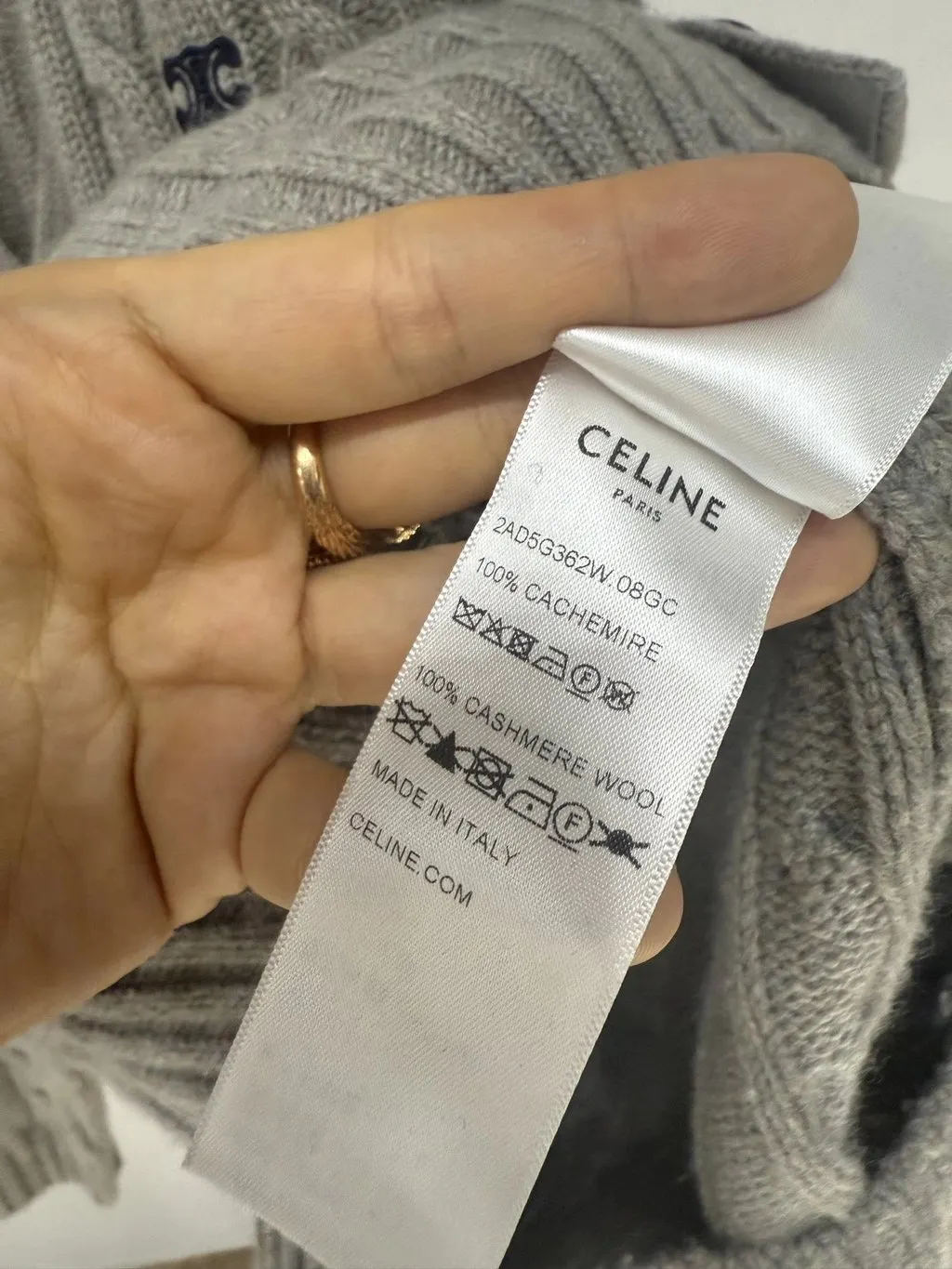 Celine Grey Cashmere Knitwear Grey Cashmere Very good - Box View