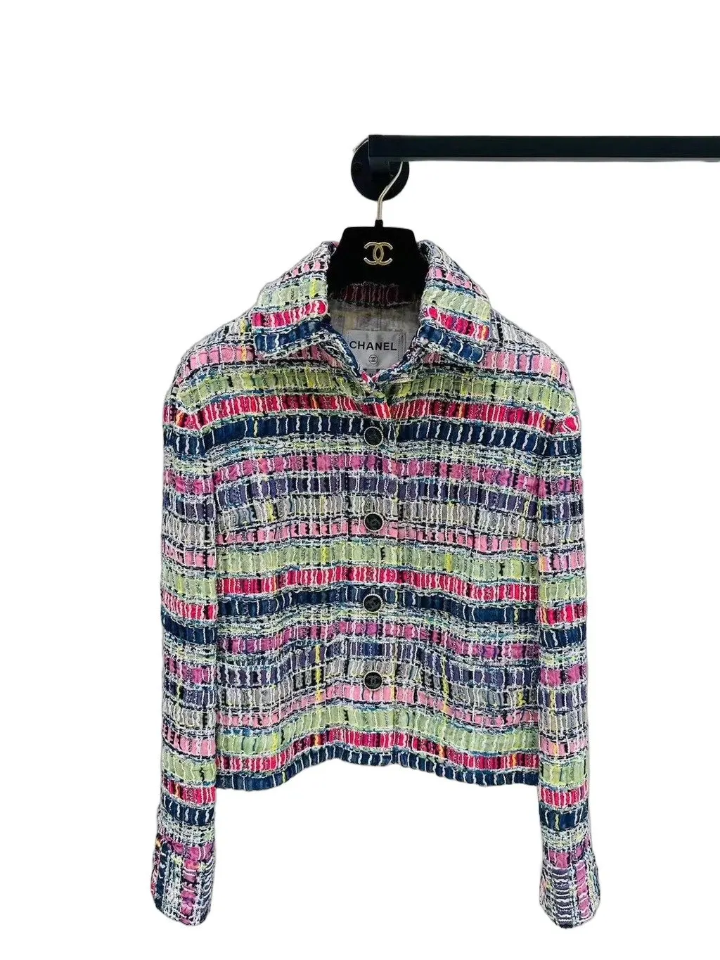 Chanel Tweed Jacket MultiColor Tweed Very good - Front View