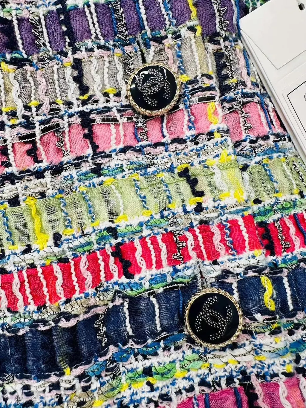 Chanel Tweed Jacket MultiColor Tweed Very good - Inside View