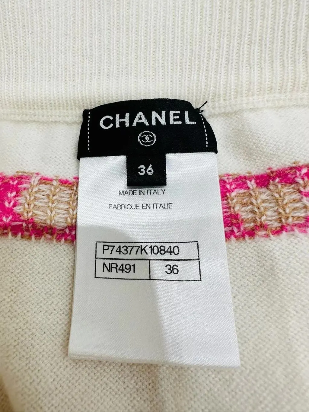 Chanel Cashmere Skirt MultiColor Cashmere Very good - Back View