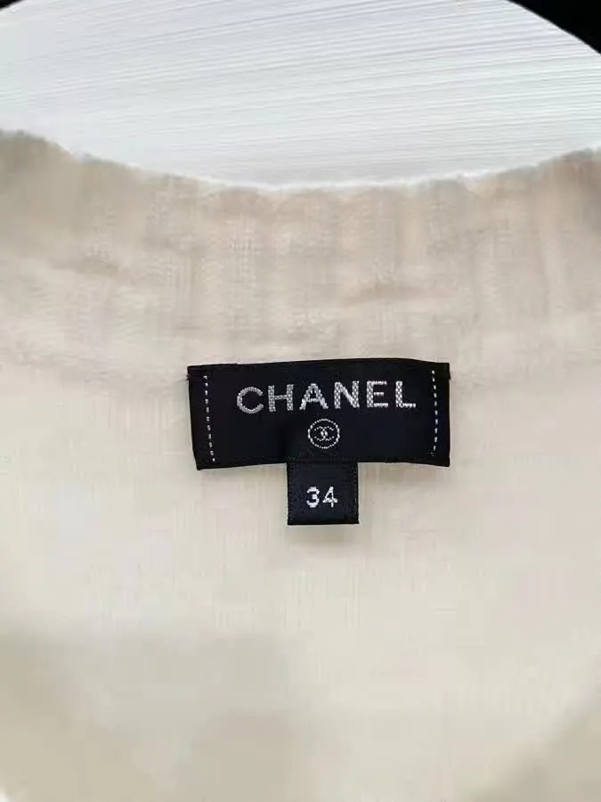 Chanel White Cashmere Dress White Cashmere Very good - Back View