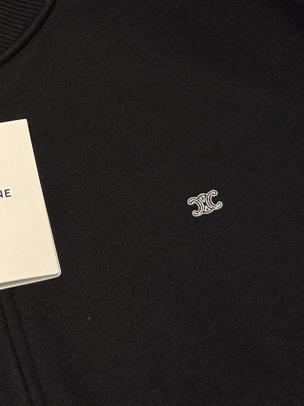 Celine Black Cotton Knitwear Black Cotton Never worn, with tag - Back View