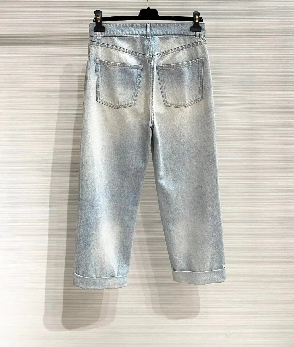 Chanel Blue Denim Jeans Blue Denim Very good - Model View