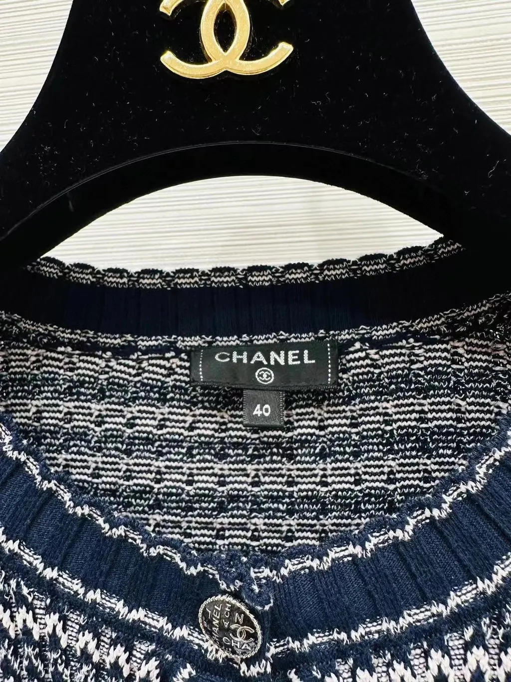 Chanel Cotton Knitwear MultiColor Cotton Very good - Back View