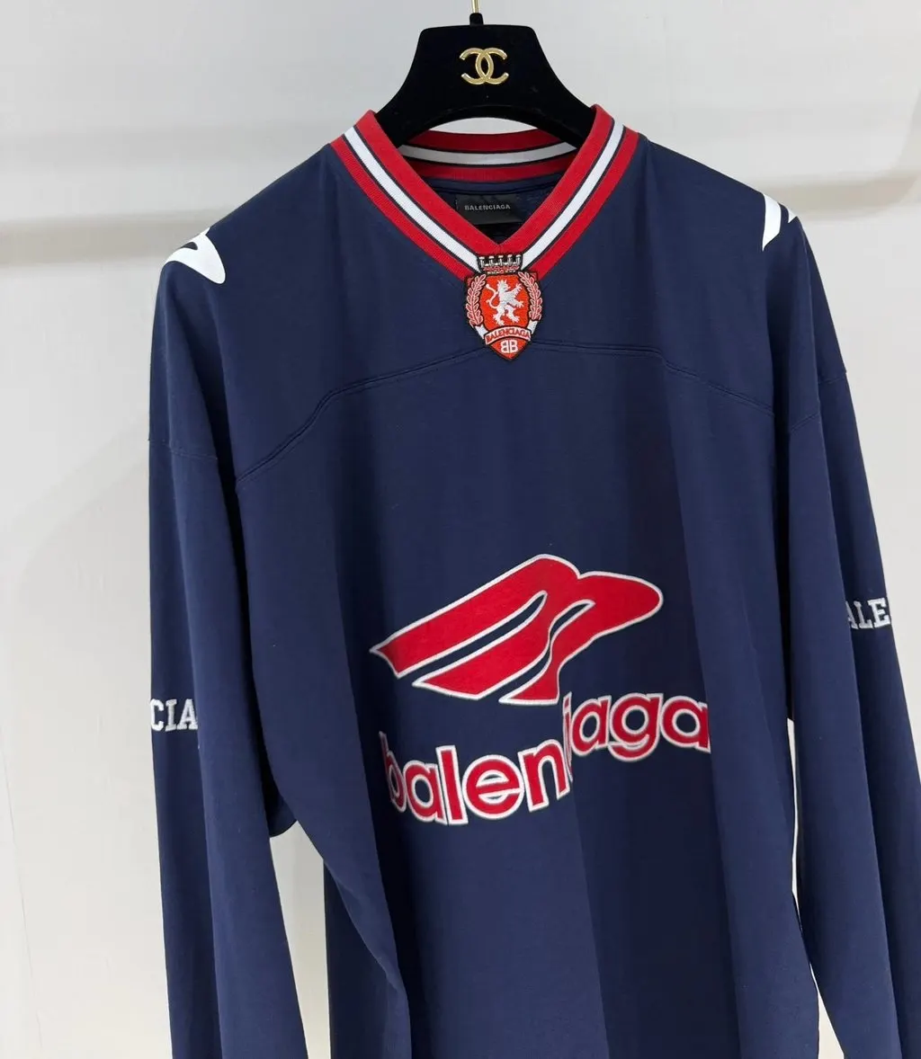 Balenciaga Navy Cotton Top Navy Cotton Never worn - Back View