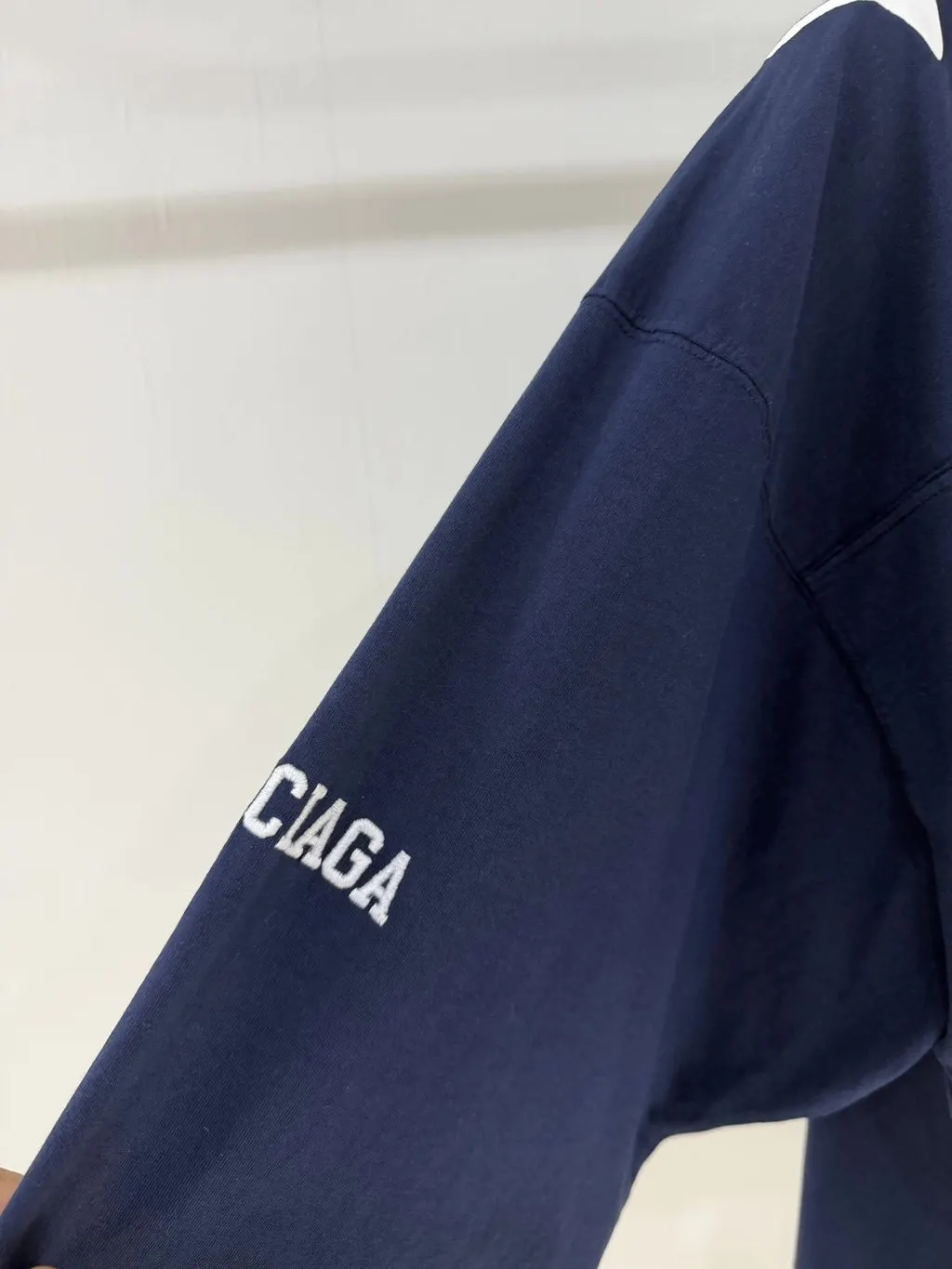 Balenciaga Navy Cotton Top Navy Cotton Never worn - Inside View