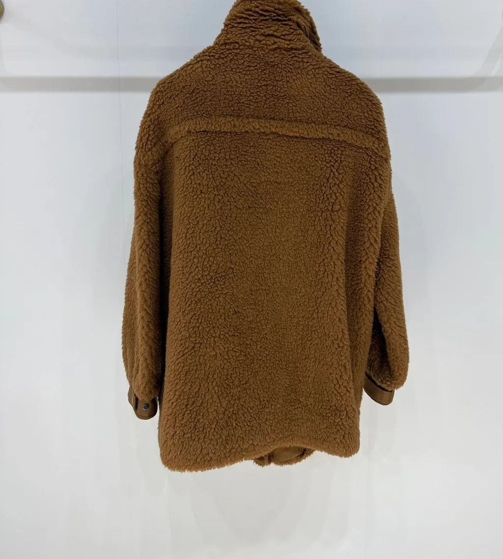 Unsigned Camel Wool Jacket Camel Wool Very good - Model View